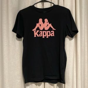 Kappa Black & Pink Logo Tee Shirt